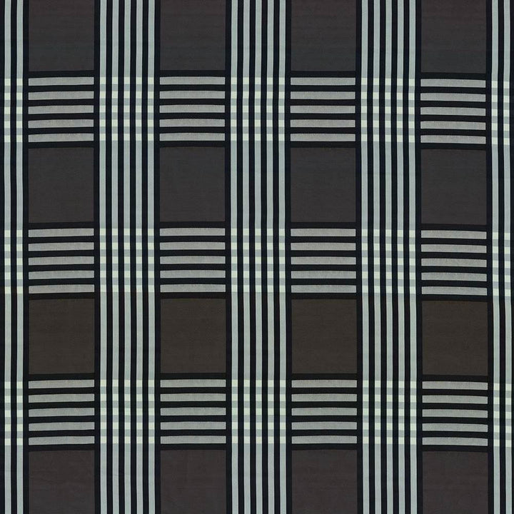 Pierre Plaid Granite by Kasmir Fabric 8003 100% Polyester INDIA 15,000 Wyzenbeek Double Rubs Horizontal: 7 3/8 inches and Vertical: 8 6/8 inches 54 - 55 - Fabric Carolina -