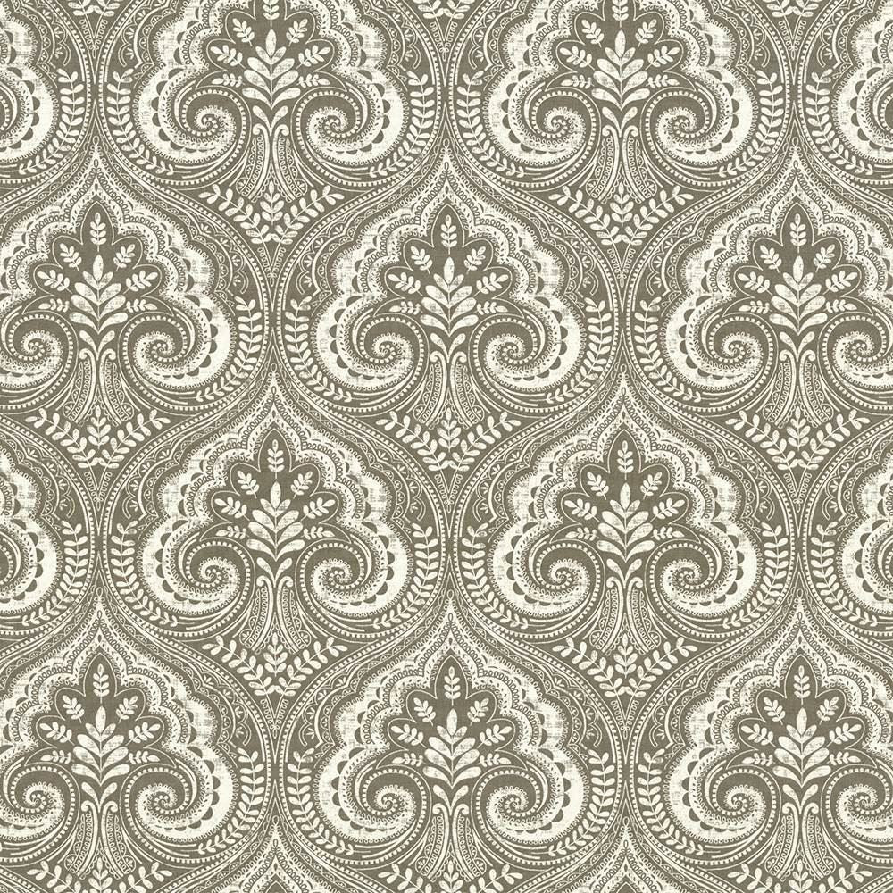 Pietro Paisley Charcoal by Kasmir Fabric 5105 100% Cotton
 TURKMENISTAN </p><p>Repeat: Horizontal: 13 6/8 inches and Vertical: 17 6/8 inches 54 - 55 - Fabric Carolina -