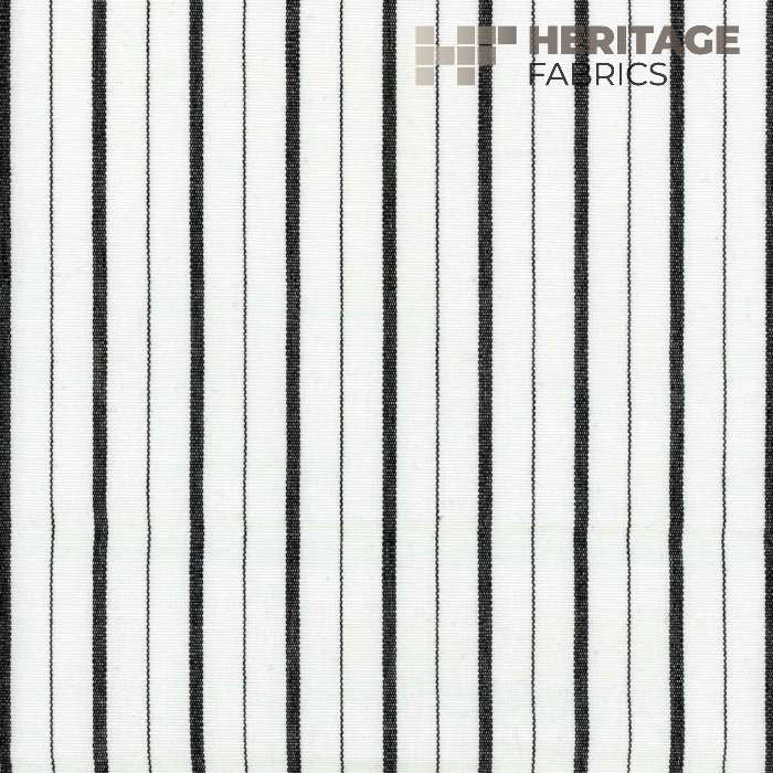 Piper Black by Heritage Designer Fabric - 100% Cotton India 12,000 Horizontal: 1.08" and Vertical: N/A 54" - Swanky Fabrics -