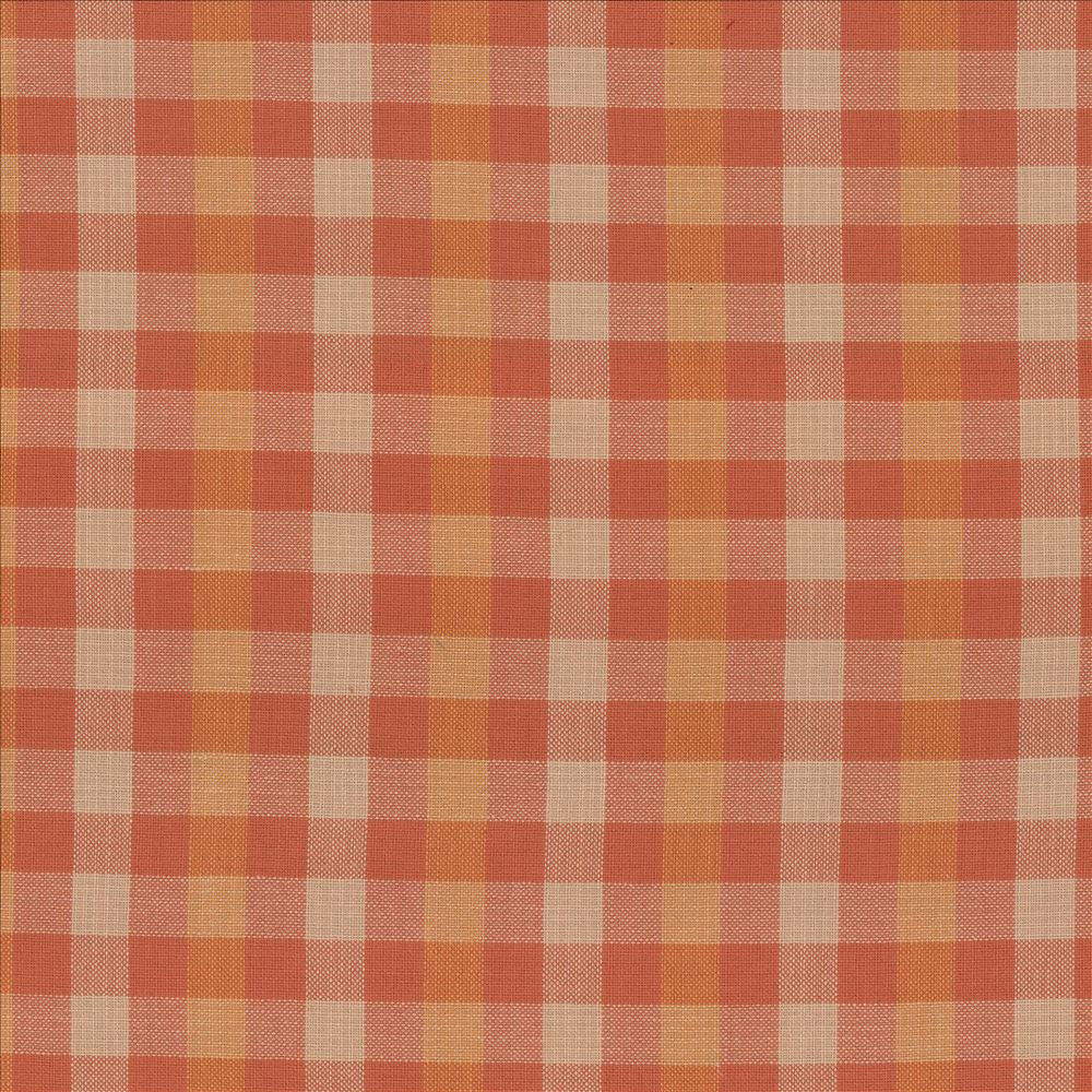 Pixie Plaid Pumpkin by Kasmir Fabric 5086 100% Cotton
 INDIA 6,000 Wyzenbeek Double Rubs Horizontal: 4 inches and Vertical: 2 inches 54 - Fabric Carolina -