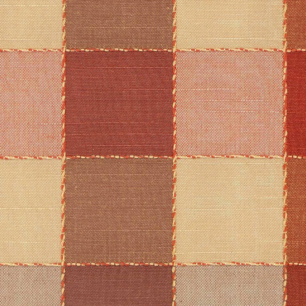 Plaid 625 Copper by Kasmir Fabric 1296 TAIWAN H: 6 6/8 inches, V:8 4/8 inches 54 - Fabric Carolina - Kasmir