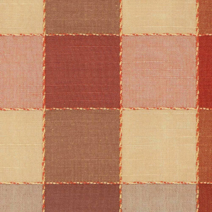 Plaid 625 Copper by Kasmir Fabric 1296 TAIWAN H: 6 6/8 inches, V:8 4/8 inches 54 - Fabric Carolina - Kasmir