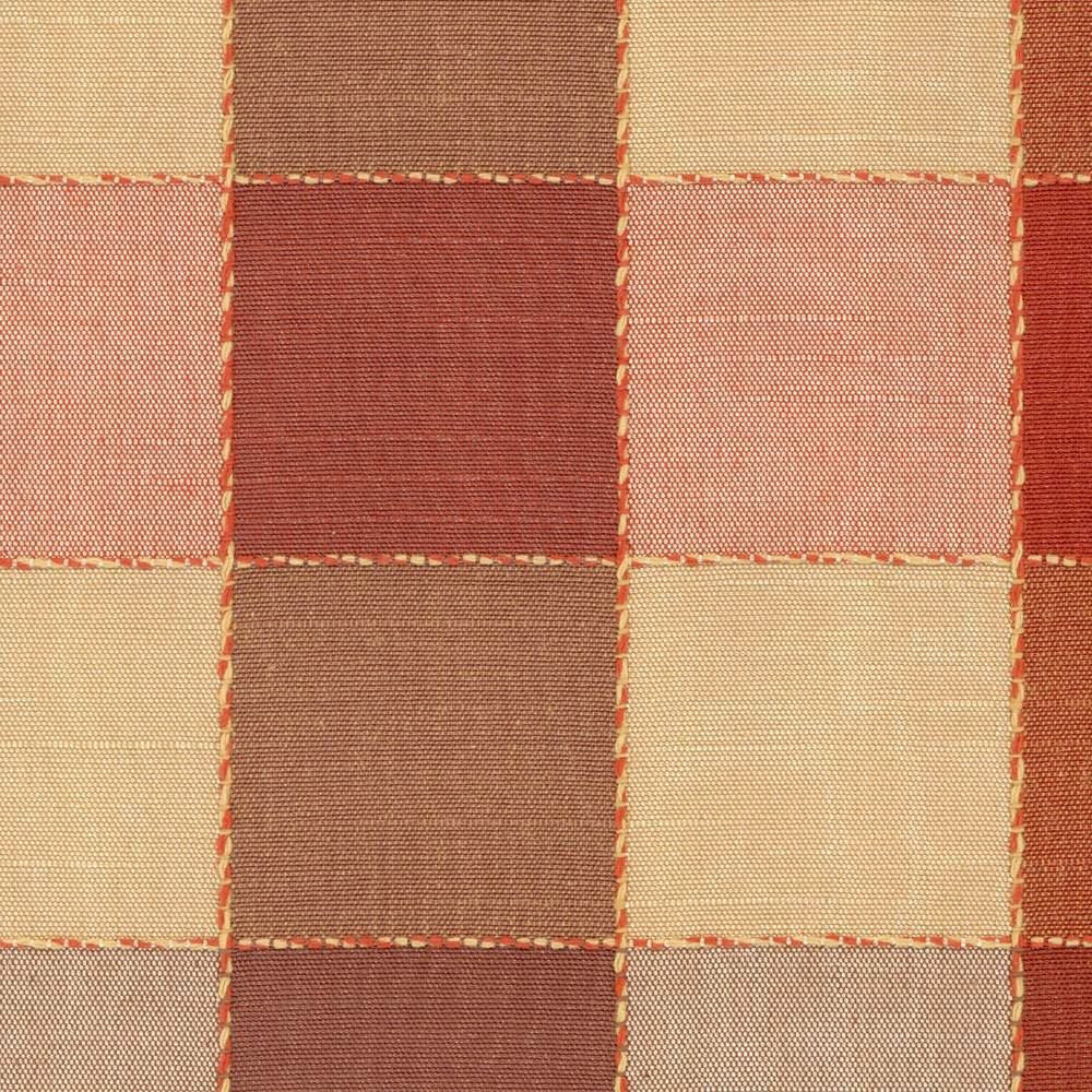 Plaid 625 Copper by Kasmir Fabric 1296 60% Cotton
40% Polyester
 TAIWAN Horizontal: 6 6/8 inches and Vertical: 8 4/8 inches 54 - Fabric Carolina -