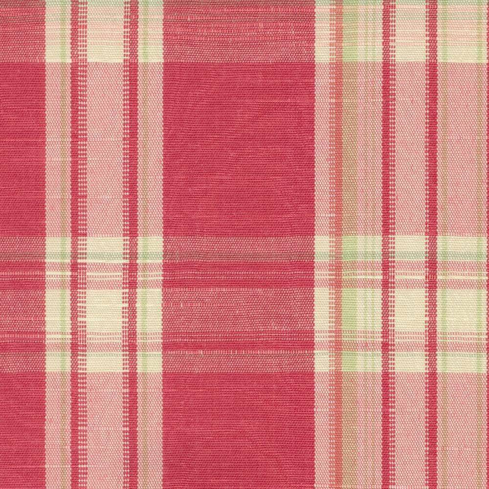 Plaid 665 Carnation by Kasmir Fabric 1296 TAIWAN H: 7 inches, V:8 4/8 inches 54 - Fabric Carolina - Kasmir