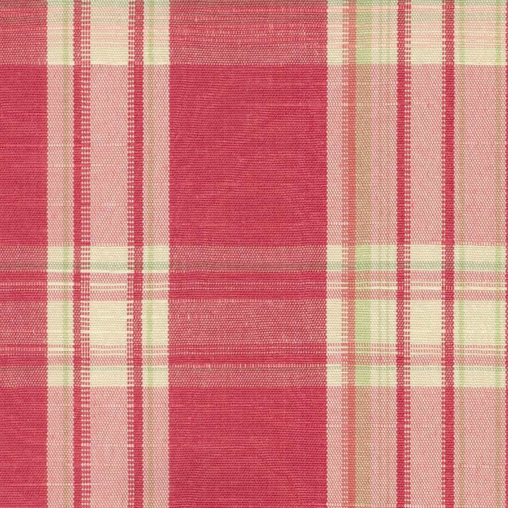 Plaid 665 Carnation by Kasmir Fabric 1296 60% Cotton 40% Polyester TAIWAN Horizontal: 7 inches and Vertical: 8 4/8 inches 54 - Fabric Carolina -