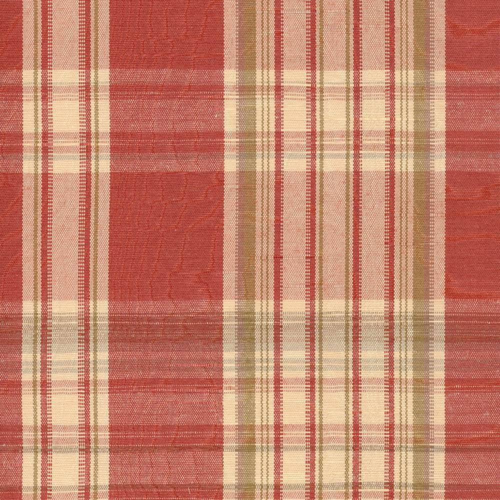 Plaid 665 Copper by Kasmir Fabric 1296 TAIWAN H: 7 inches, V:8 4/8 inches 54 - Fabric Carolina - Kasmir