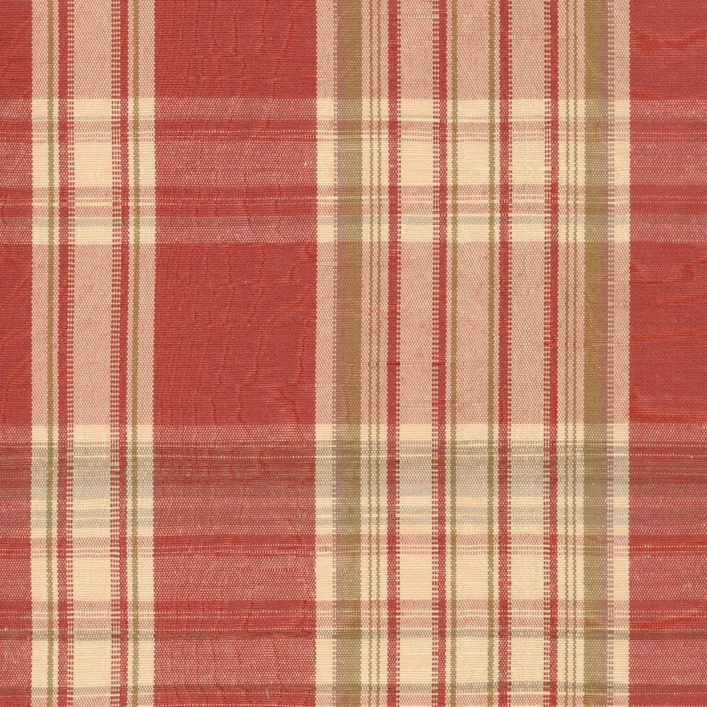 Plaid 665 Copper by Kasmir Fabric 1296 60% Cotton 40% Polyester TAIWAN Horizontal: 7 inches and Vertical: 8 4/8 inches 54 - Fabric Carolina -