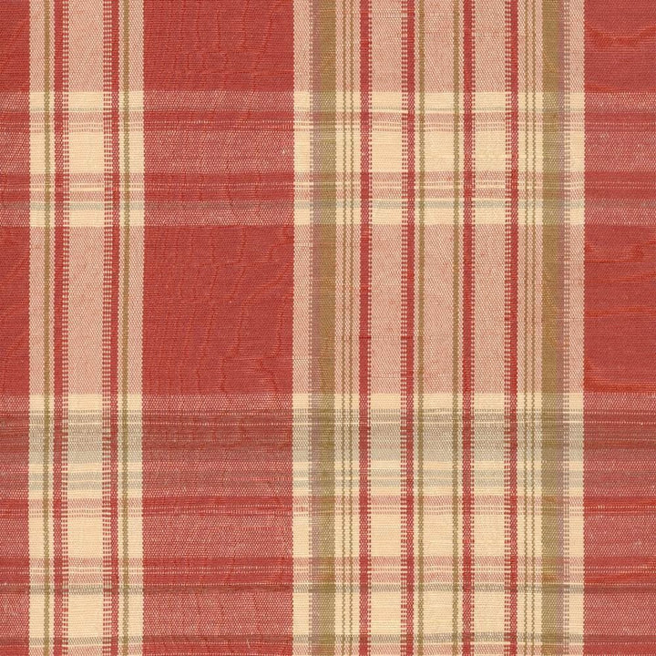 Plaid 665 Copper by Kasmir Fabric 1296 60% Cotton 40% Polyester TAIWAN Horizontal: 7 inches and Vertical: 8 4/8 inches 54 - Fabric Carolina -