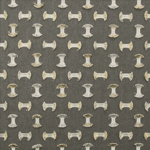 Playful Gunmetal by Kasmir Fabric