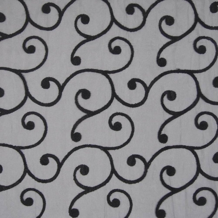 Poodle Scroll Black by Kasmir Fabric 1374 CHINA Not Tested H: 10 inches, V:11 6/8 inches 54 - Fabric Carolina - Kasmir