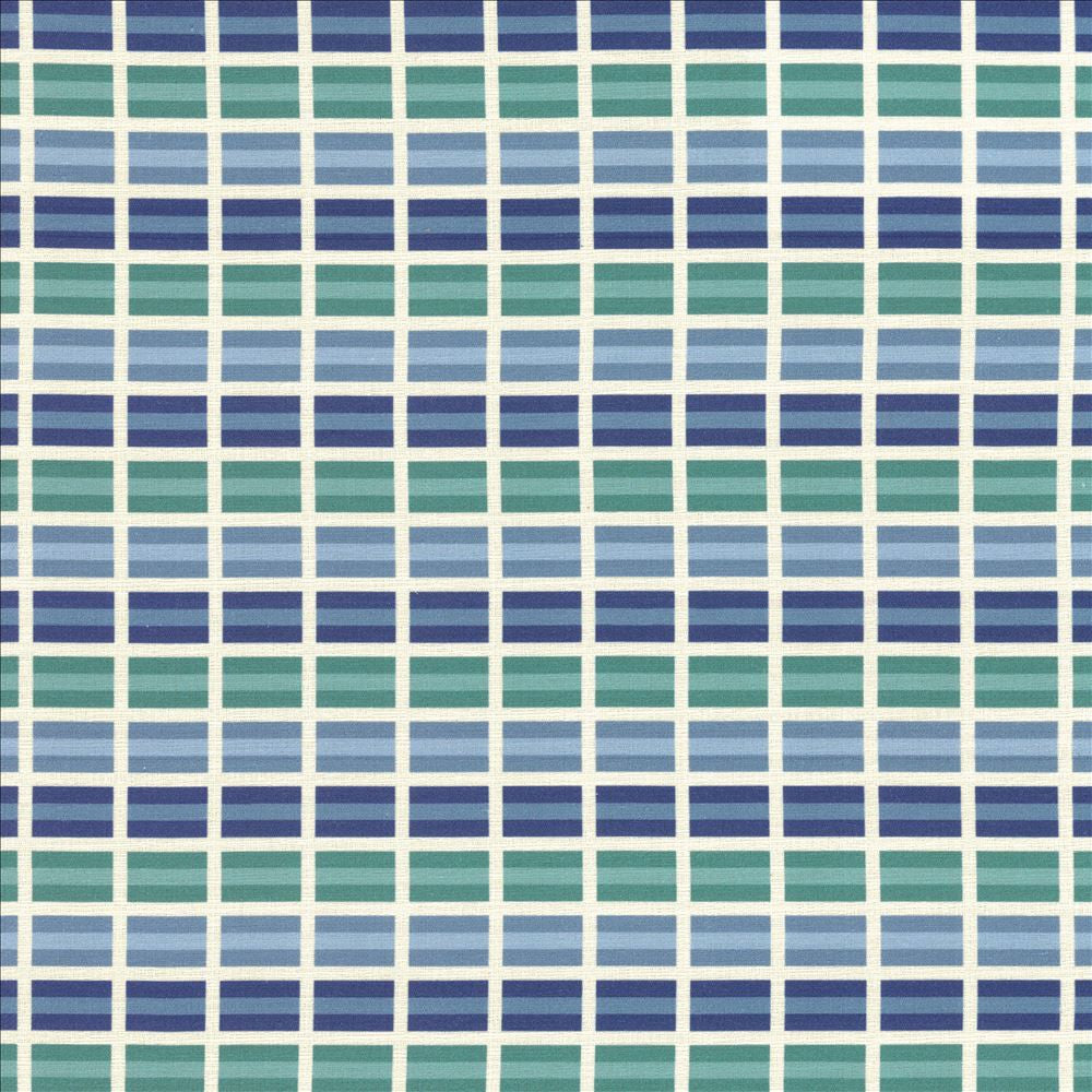 Power Grid Marina by Kasmir Fabric 5125 100% Cotton SOUTH KOREA 12,000 Wyzenbeek Double Rubs Horizontal: 1 4/8 inches and Vertical: 3 inches 54 - Fabric Carolina -