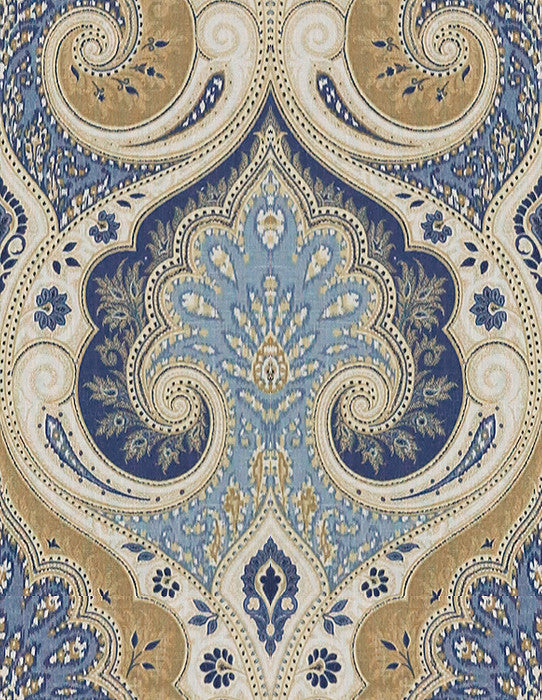 Latika Indigo/Cashew by Baker Lifestyle Fabric