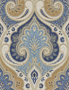 Latika Indigo/Cashew by Baker Lifestyle Fabric