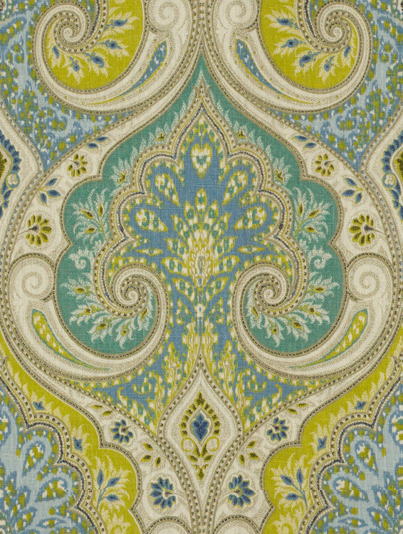 Latika Teal/Lime by Baker Lifestyle Fabric