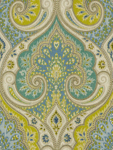 Latika Teal/Lime by Baker Lifestyle Fabric