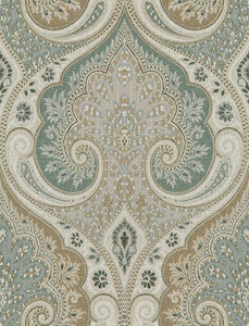 Latika Aqua/Taupe by Baker Lifestyle Fabric