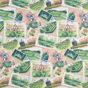 Opera Postcards Honey/Multi by Baker Lifestyle Fabric