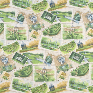 Opera Postcards Ivory/Multi by Baker Lifestyle Fabric