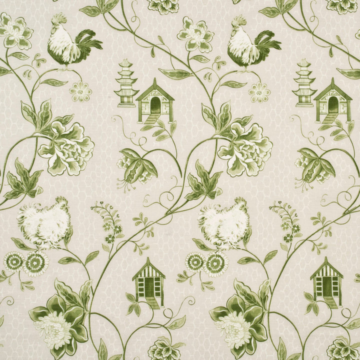 Bantam Toile Green by Baker Lifestyle Fabric