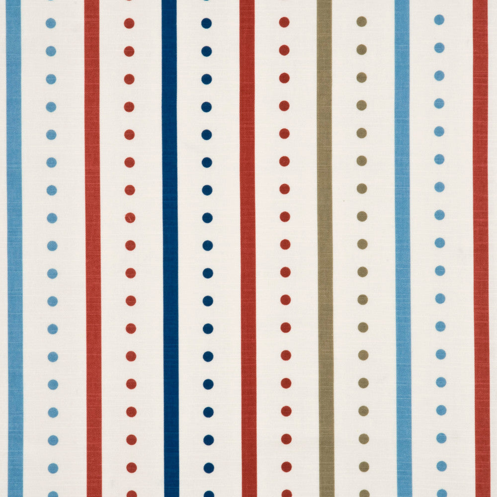 Opera Stripe Red/Blue by Baker Lifestyle Fabric