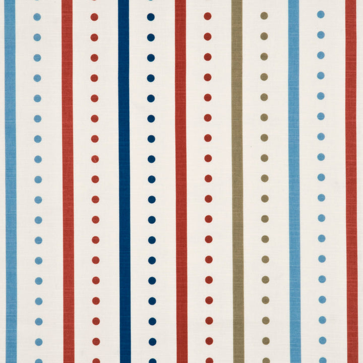 Opera Stripe Red/Blue by Baker Lifestyle Fabric