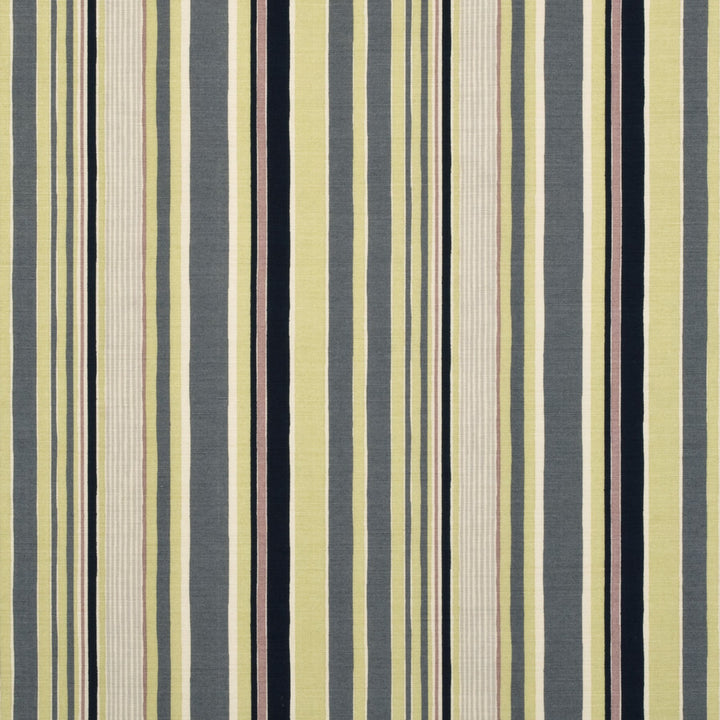 Mallow Stripe Charcoal/Mauve/Dove by Baker Lifestyle Fabric