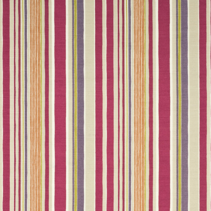 Mallow Stripe Sienna/Fuchsia/Stone by Baker Lifestyle Fabric