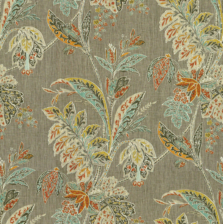 Ishana Grey/Sienna by Baker Lifestyle Fabric