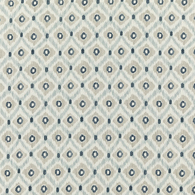 Vasco Indigo/Stone by Baker Lifestyle Fabric