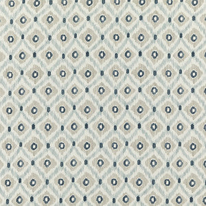 Vasco Indigo/Stone by Baker Lifestyle Fabric