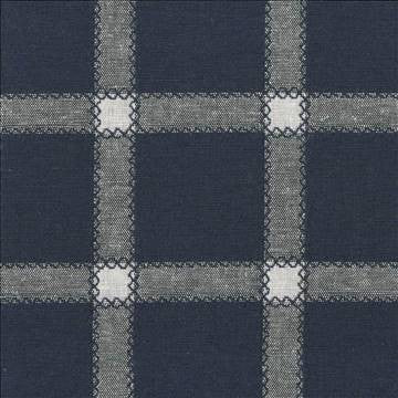 Prairie Quilt Navy by Kasmir Fabric 8004 61% Linen 39% Cotton USA 3,000 Wyzenbeek Double Rubs H: 7 inches, V: 3 4/8 inches 54 - Fabric Carolina - Kasmir