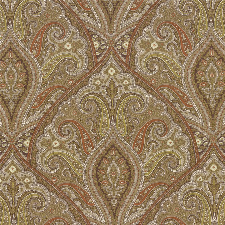 Prati Paisley Platinum by Kasmir Fabric 5079 100% Cotton USA 15,000 Wyzenbeek Double Rubs Horizontal: 18 inches and Vertical: 18 inches 54 - Fabric Carolina -