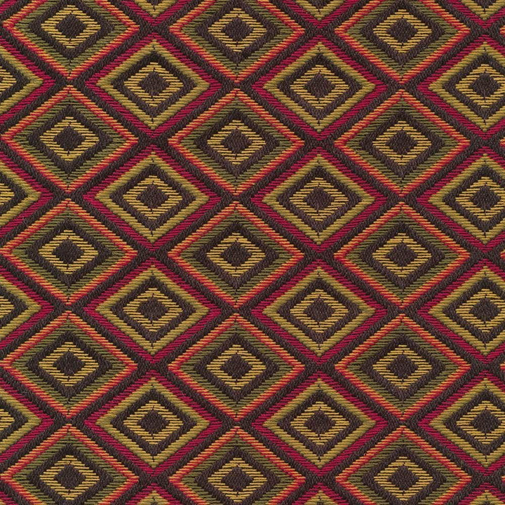 Primeaux Diamond Firethorn  by Kasmir Fabric See sample 68% Polyester
32% Rayon
 CHINA 12,000 Wyzenbeek Double Rubs </p><p>Repeat: Horizontal: 1 1/8 inches and Vertical: 1 1/8 inches 54  - Fabric Carolina -