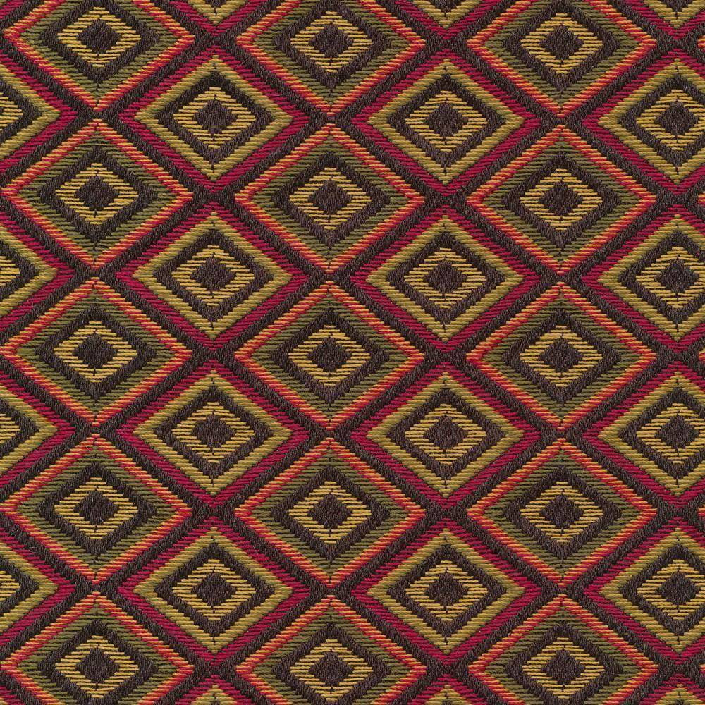 Primeaux Diamond Firethorn by Kasmir Fabric 1396 CHINA 12,000 Wyzenbeek Double Rubs H: 1 1/8 inches, V:1 1/8 inches 54 - 56 - Fabric Carolina - Kasmir