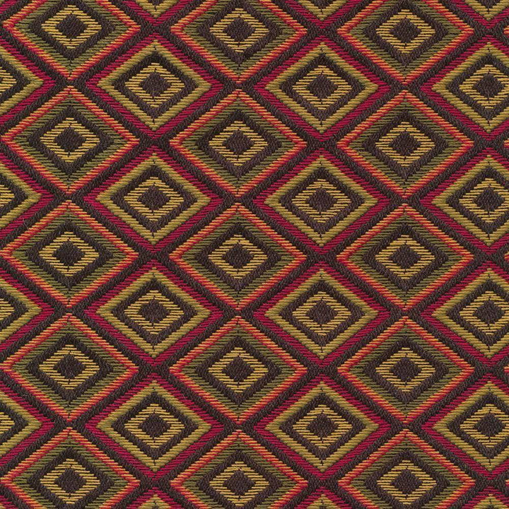 Primeaux Diamond Firethorn by Kasmir Fabric 1396 CHINA 12,000 Wyzenbeek Double Rubs H: 1 1/8 inches, V:1 1/8 inches 54 - 56 - Fabric Carolina - Kasmir