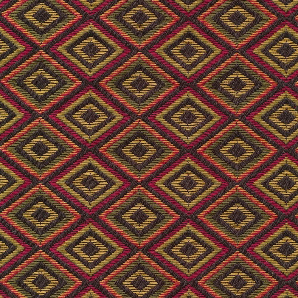 Primeaux Diamond Firethorn by Kasmir Fabric 1396 68% Polyester
32% Rayon
 CHINA </p><p>Repeat: Horizontal: 1 1/8 inches and Vertical: 1 1/8 inches 54 - 56 - Fabric Carolina -