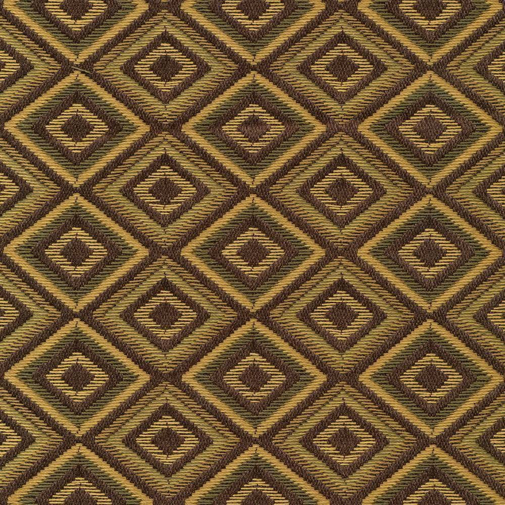 Primeaux Diamond Olivewood by Kasmir Fabric 1398 CHINA 12,000 Wyzenbeek Double Rubs H: 1 1/8 inches, V:1 1/8 inches 54 - 56 - Fabric Carolina - Kasmir