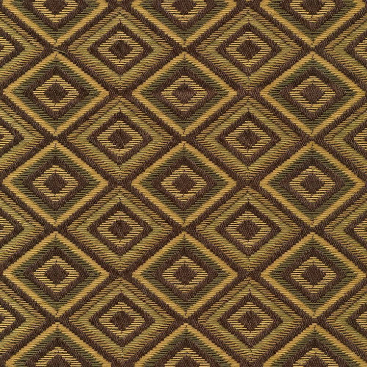 Primeaux Diamond Olivewood by Kasmir Fabric 1398 CHINA 12,000 Wyzenbeek Double Rubs H: 1 1/8 inches, V:1 1/8 inches 54 - 56 - Fabric Carolina - Kasmir