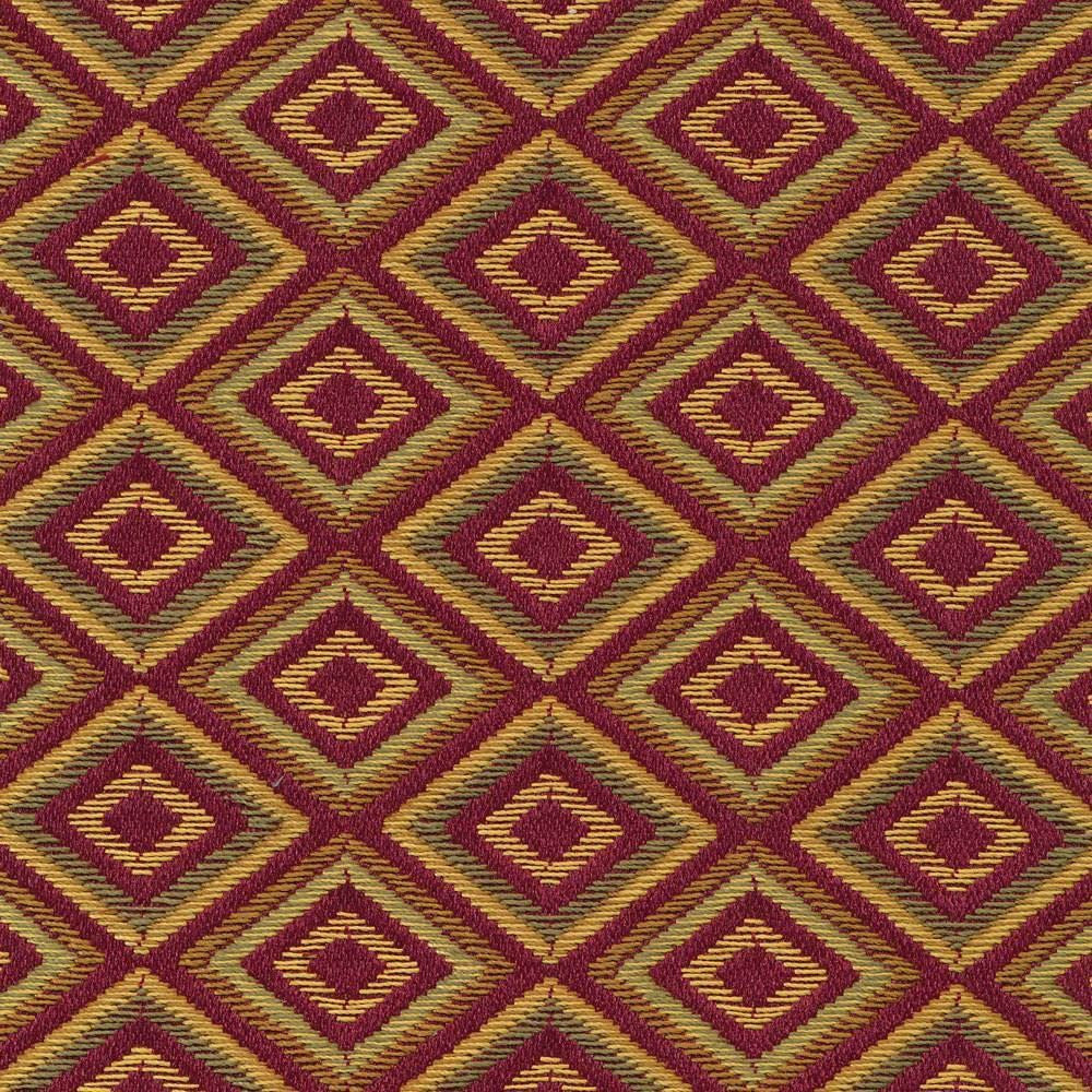 Primeaux Diamond Paprika by Kasmir Fabric 1402 68% Polyester
32% Rayon
 CHINA </p><p>Repeat: Horizontal: 1 1/8 inches and Vertical: 1 1/8 inches 54 - 56 - Fabric Carolina -