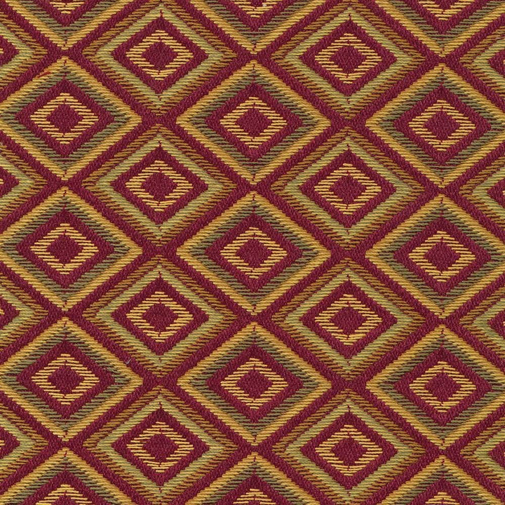 Primeaux Diamond Paprika by Kasmir Fabric 1402 68% Polyester
32% Rayon
 CHINA </p><p>Repeat: Horizontal: 1 1/8 inches and Vertical: 1 1/8 inches 54 - 56 - Fabric Carolina -