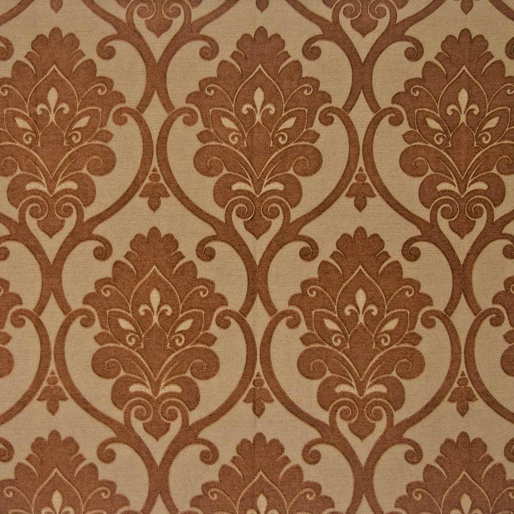 Prince Eugene Russet by Kasmir Fabric 1370 INDIA 9,000 Wyzenbeek Double Rubs H: 14 inches, V:26 6/8 inches 55 - Fabric Carolina - Kasmir