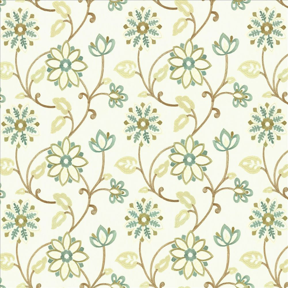 Prize Garden Crystal by Kasmir Fabric 5142 52% Cotton
48% Polyester
 INDIA 30,000 Wyzenbeek Double Rubs </p><p>Repeat: Horizontal: 13 inches and Vertical: 9 inches 52 - Fabric Carolina -