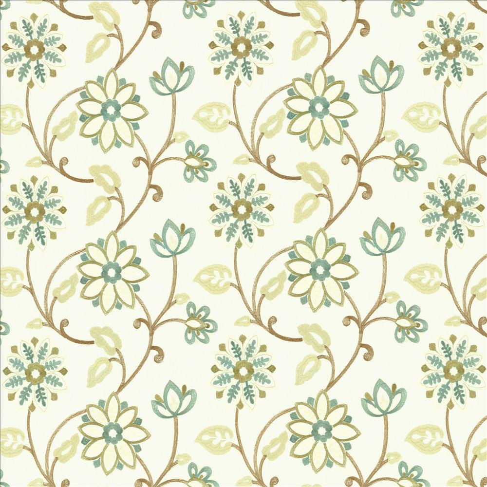 Prize Garden Crystal by Kasmir Fabric 5142 52% Cotton
48% Polyester
 INDIA </p><p>Repeat: Horizontal: 13 inches and Vertical: 9 inches 54 - Fabric Carolina -
