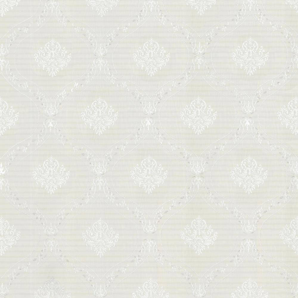 Protege Snow by Kasmir Fabric 5077 100% Polyester
Embroidery
100% Polyester
 CHINA </p><p>Repeat: Horizontal: 11 4/8 inches and Vertical: 13 4/8 inches 98 - Fabric Carolina -
