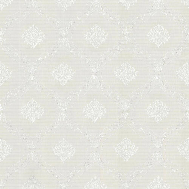 Protege Snow by Kasmir Fabric 5077 100% Polyester
Embroidery
100% Polyester
 CHINA </p><p>Repeat: Horizontal: 11 4/8 inches and Vertical: 13 4/8 inches 98 - Fabric Carolina -