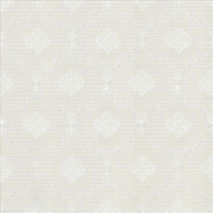 Protege Snow by Kasmir Fabric 5077 100% Polyester Embroidery 100% Polyester CHINA Not Tested Horizontal: 11 4/8 inches and Vertical: 13 4/8 inches 110 - Fabric Carolina -