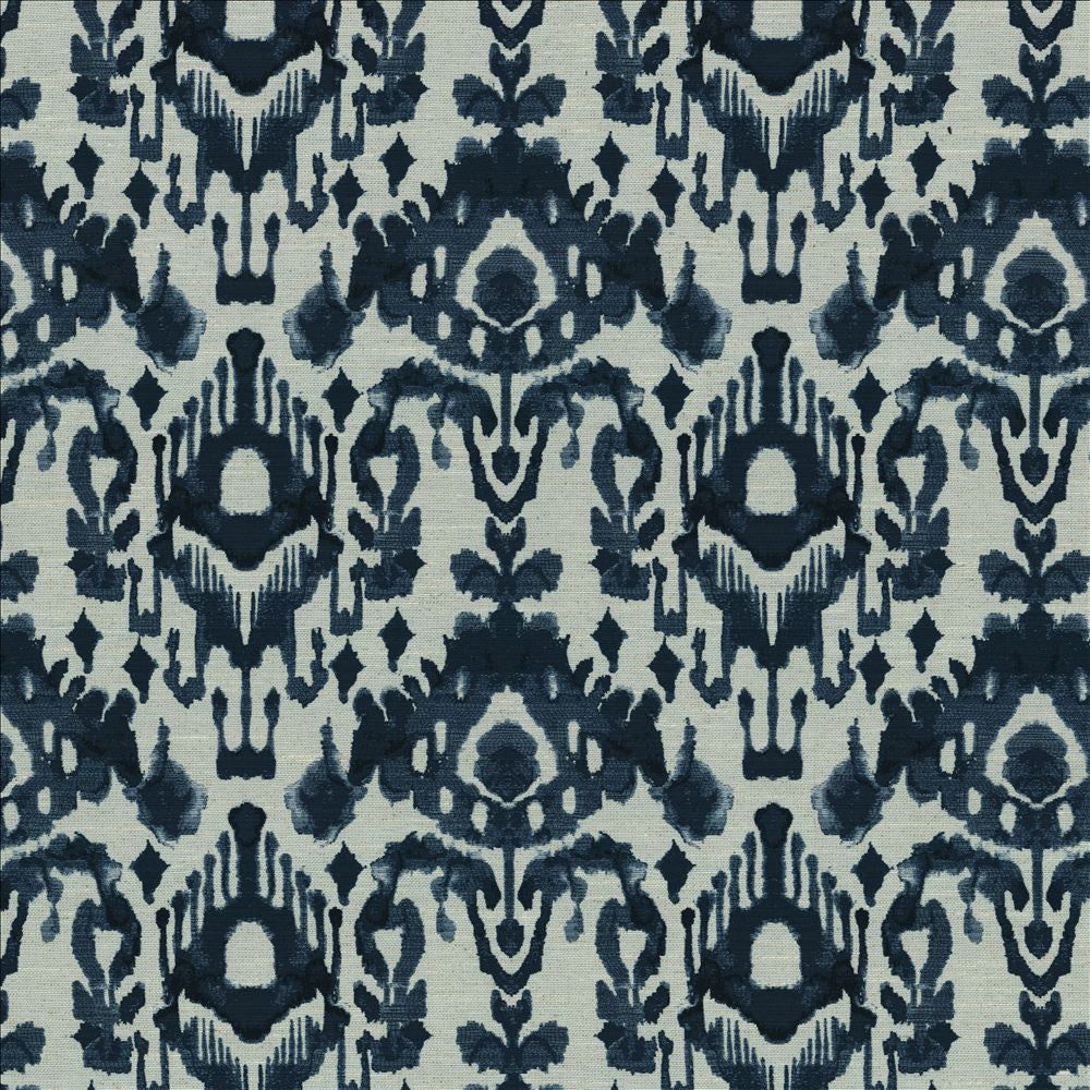Provo Indigo  by Kasmir Fabric 1477 79% Polyester 18% Rayon 3% Linen  CHINA  </p><p>Repeat: Horizontal: 14 6/8 inches and Vertical: 13 6/8 inches 58  - Fabric Carolina -