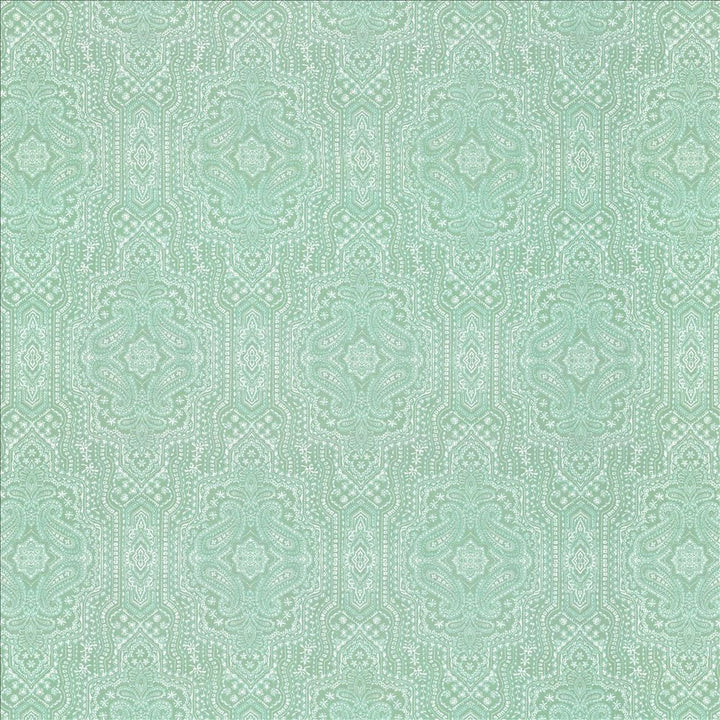 Purana Paisley Turquoise by Kasmir Fabric 5114 100% Cotton
 USA </p><p>Repeat: Horizontal: 13 4/8 inches and Vertical: 25 2/8 inches 54 - Fabric Carolina -