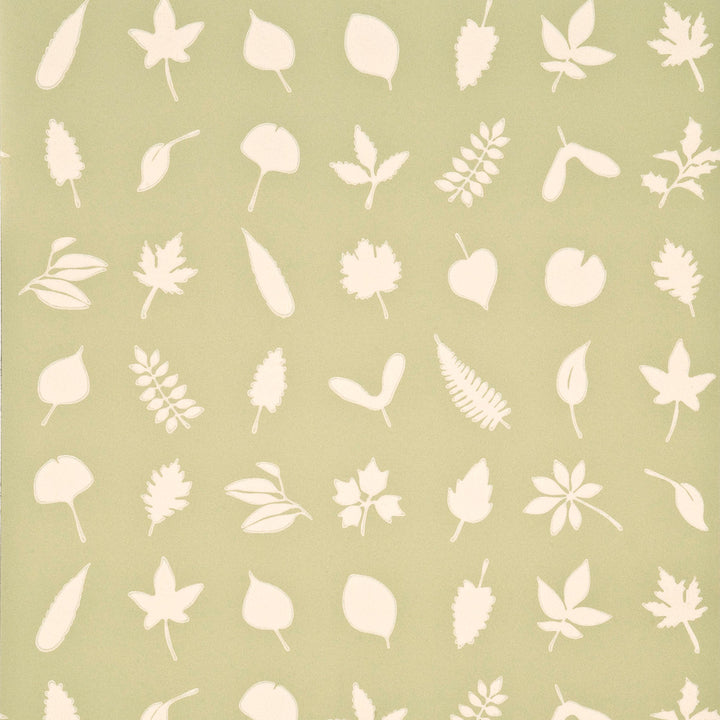 Tumbling Leaves Green by Baker Lifestyle Wallcovering