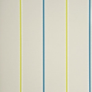 Tasie Stripe Cream/Teal/Lime by Baker Lifestyle Wallcovering